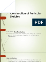 Revised Construction of Particular Statutes-Nik