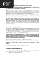 Las Estrategias de Compra y Aprovisionamiento Deben Estar Basadas en La Evaluación de Los Requerimientos y en Las Condiciones Del Mercado