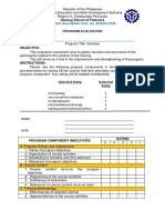 Program Evaluation CLM DSF