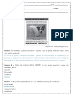 Interpretacao de Texto Campanha Publicitaria 6º Ano Respostas 1