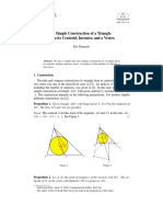 A Simple Construction of A Triangle From Its Centroid, Incenter, and A Vertex - E. Danneels