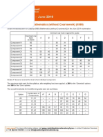 Math 0580 Grade Threshold June 2019