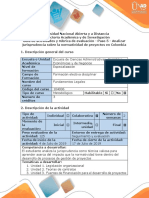 Fundamentos Legales Paso 5 - Analizar Jurisprudencia Sobre La Normatividad de Proyectos en Colombia