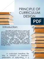 Principle Curiclum Design Report