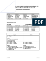 Formula Sheet