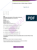 NCERT Solutons For Class 12 Maths Chapter 3 Matrices PDF