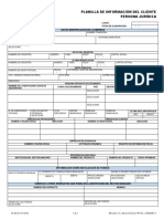 M605 Planilla de Informacion Del Cliente PJ