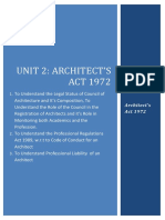 Unit 2 Architect's Act 1972-1