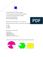 Avaliação de Matematica Fraçoes