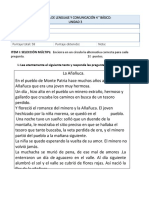 PRUEBA DE LENGUAJE Y COMUNICACIÓN 1 4 Leyenda