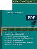 Export Pricing Strategies