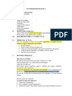 Modelo de ANAMNESIS PSICOLÓGICA