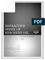 Refractive Index of Kerocene Oil