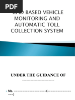 Rfid Based Vehicle Monitoring and Toll Collection System