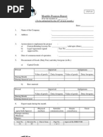 Monthly Progress Report: Issue No. Revision No. Date of Issue Page No. Approved by DIRECTOR 02 00 1 of 2