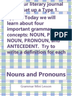 Nouns and Pronouns