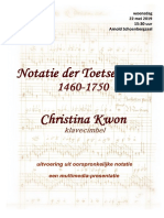 Notatie Der Toetsenkunst 1460-1650: Christina Kwon, Klavecimbel (English)