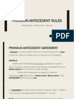 Pronoun-Antecedent Rules 