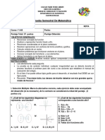 Prueba Semestral de Matemática I° 2017