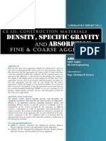 CE 121 LAB #2 Density, Specific Gravity, and Absorption of Fine and Coarse Aggregates