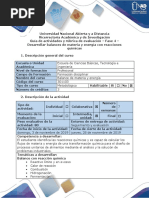 Guía de Actividades y Rúbrica de Evaluación - Fase 4 - Desarrollar Balances de Materia y Energía Con Reacciones Químicas