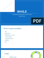 4 - Pseudocode With WHILE