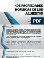 Cálculo de Las Propiedades Temofísicas de Alimentos