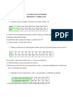 Actividad. Estadistica Descriptiva Regresion y Correlacion