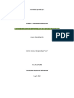 Actividad de Aprendizaje 8 Evidencia 4 - Planeación de Presupuesto