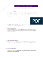 Important Chemical Reactions For Class 12 Chemistry