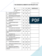 Check List de Desenvolvimento de Projeto Sci