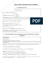 Résumé de Cours Et Fiche-Méthode Sur Les Points Et Les Vecteurs Dans Un Repère