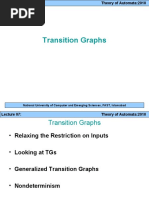 Transition Graphs: National University of Computer and Emerging Sciences, FAST, Islamabad