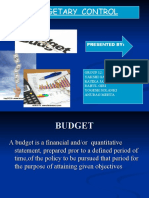 Budgetary Control: Presented by