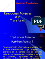 Reacciones Adversas A La Transfusion