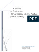 User Manual For Contractors-For Two Stage Reverse Auction (Works Module) Version 2.0 PDF