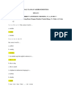 Soal Uas Bahasa Inggris Kelas 1,2,3 SD