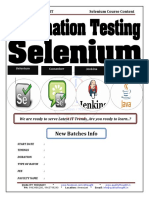 QT Selenium Course Content