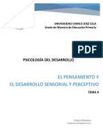 Tema 4 El Pensamiento y El Desarrollo Sensorial y Perceptivo