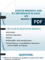 Qualitative Research and It's Importance in Daily Life