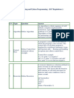 GE8151 Python Programming - Question Bank and Example Programs