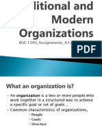 Traditional and Modern Organizations