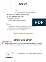 Mechanics of Structure (CE3G) - Simple Stress & Strain