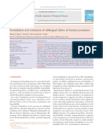 Formulation and Evaluation of Sublingual Tablets o