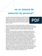 Qué Es Un Sistema de Selección de Personal