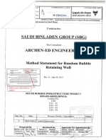 Method of Statement For Random Rubble Retaining Wall PDF