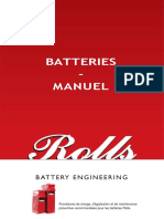 BATTERIES - MANUEL. Procédures de Charge, D'égalisation Et de Maintenance Préventive Recommandées Pour Les Batteries Rolls.