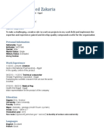 Ahmed Mohamed Zakaria CV