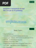 Ims-Db: Information Management System DB Concepts & Programming