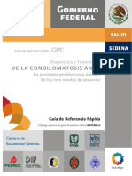 Diagnostico y Tratamiento de La Condilomatosis Anal en Pacientes Pediatricos y Adultos en Los 3 Niveles de Atencion